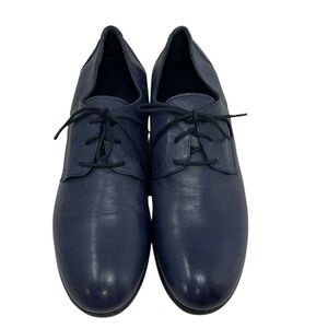 Re-Soul Blue Leather Shoes Oxford Loafers Butter Leather Made in Italy Size 38.5